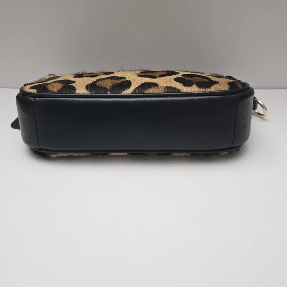 Coach Nolita Leopard Print Clutch Wrislet Bag Top Handle Gold Vintage F64583 - Picture 5 of 6